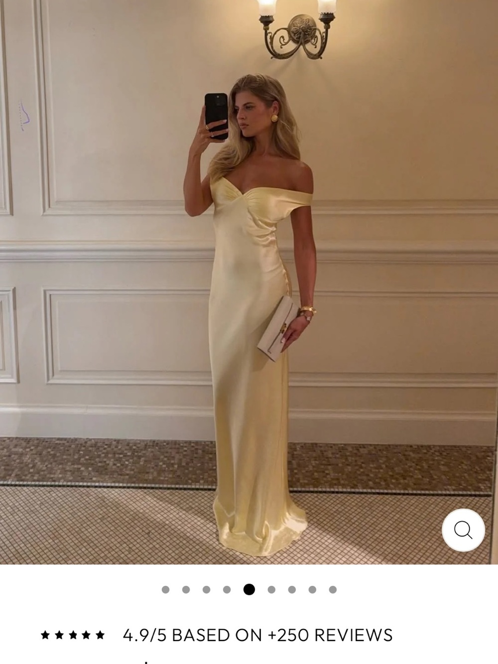 Elegant Off-Shoulder Yellow Satin Evening Gown